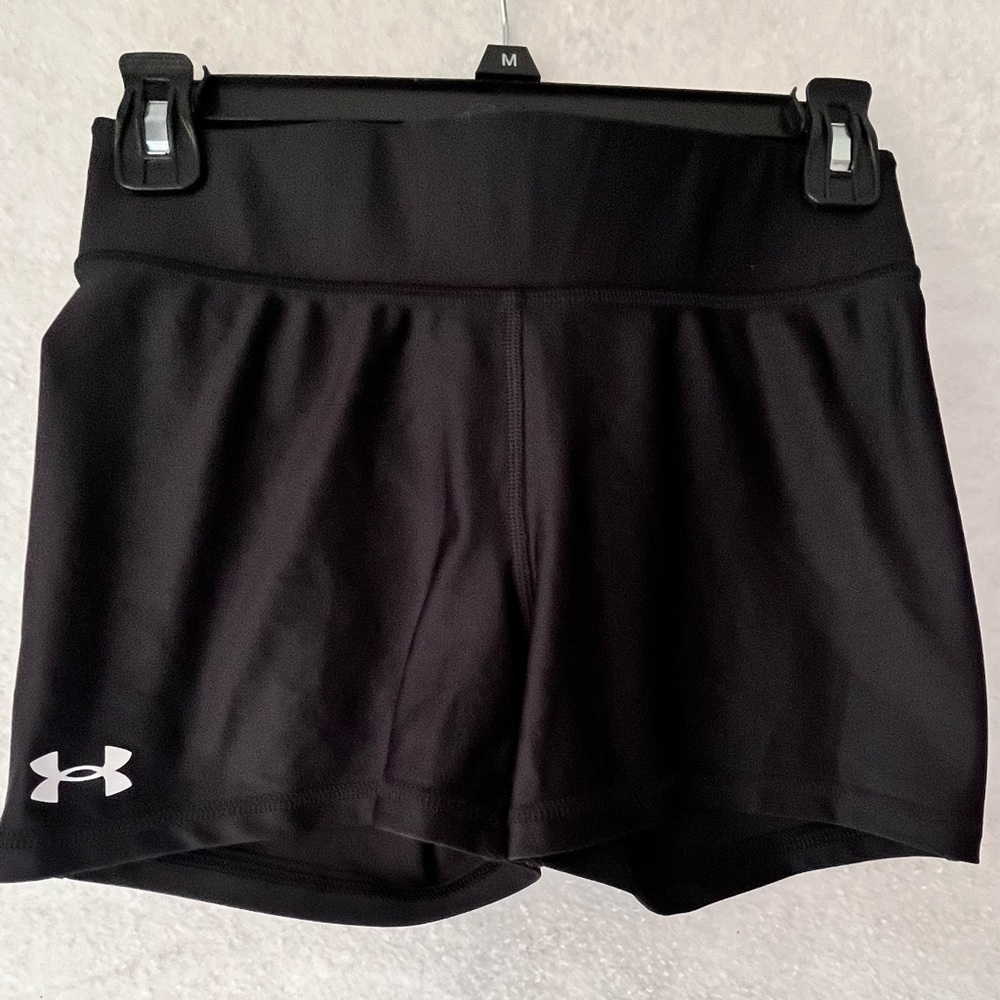 Under Armour Women Black Compression Shorts Shorty Style Size Medium